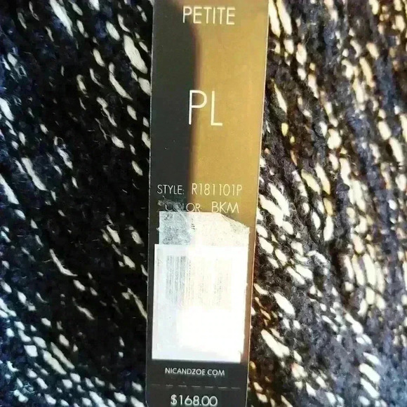 𝅺nic+zoe Fringe Worthy Jacket Black Petite Large - Picture 13 of 13